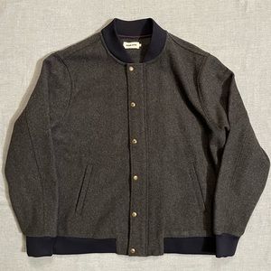 Taylor Stitch - Bomber Jacket in Charcoal Wool - XXL 46 - Winter Jacket